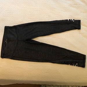 Black Space Dye Athleta Crop Legging